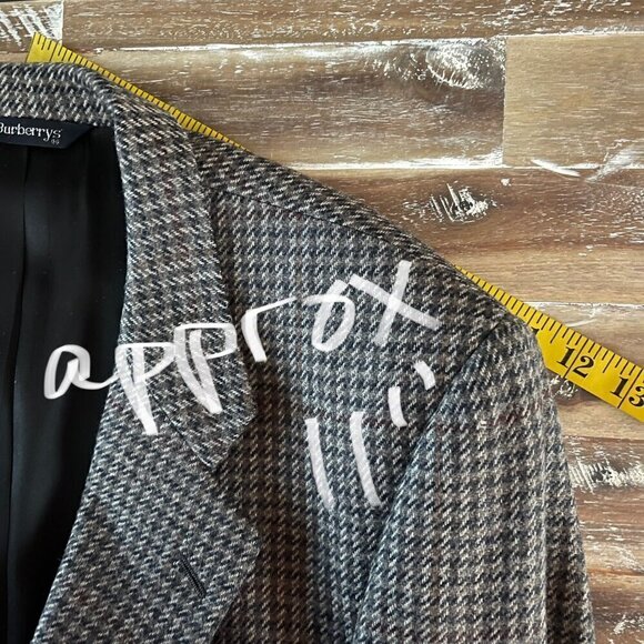 Vintage Burberrys Houndstooth Sport Coat Size 42 100% Wool Quiet Luxury Classic - Picture 16 of 16